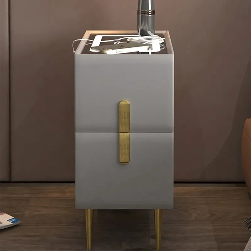 Smart Bedside Table Modern Style Bedroom Simple Wood