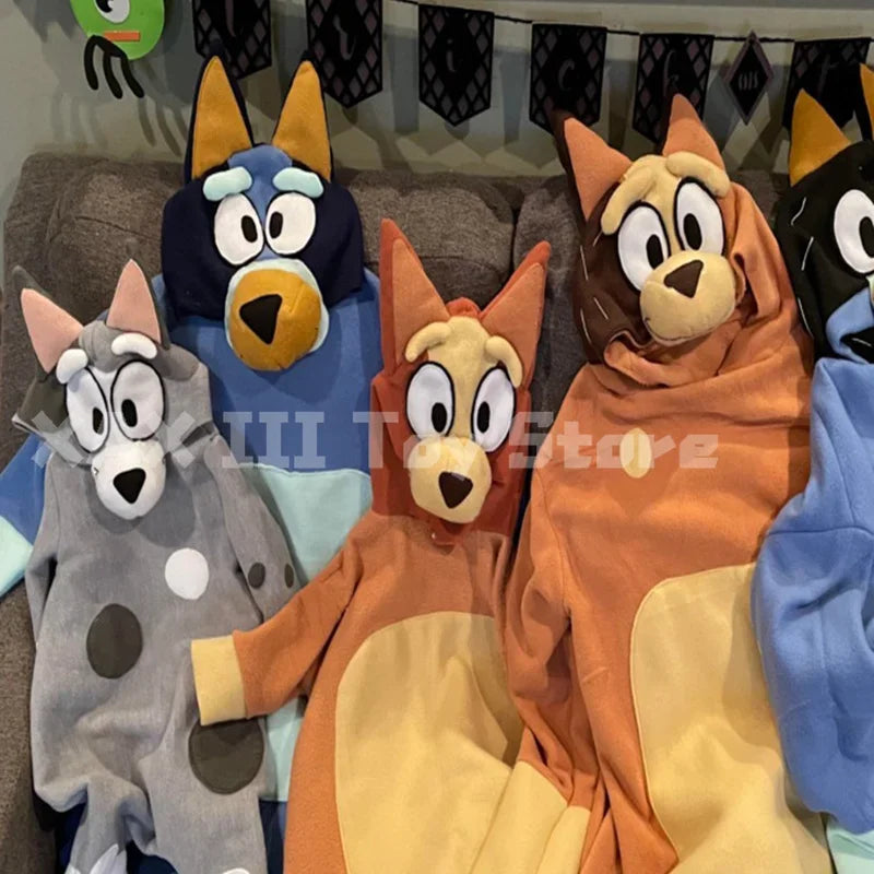 Cosplay Bluey Bingo Cartoon Adult Jumpsuit Padded Halloween