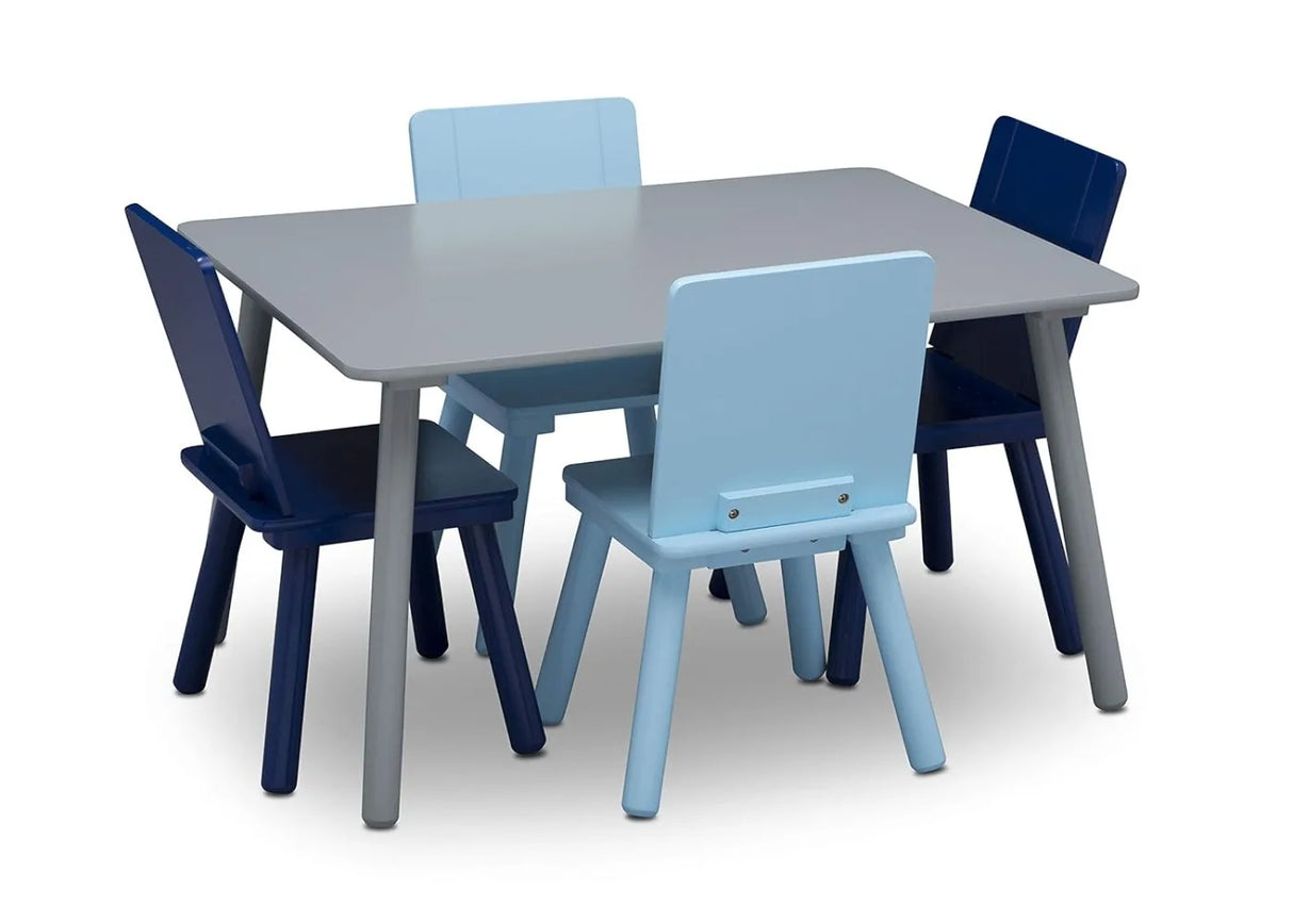 Kids Table and Chair Set (4 Chairs Included) Grey/Blue children desk and chair set baby furniture escritorio para niños