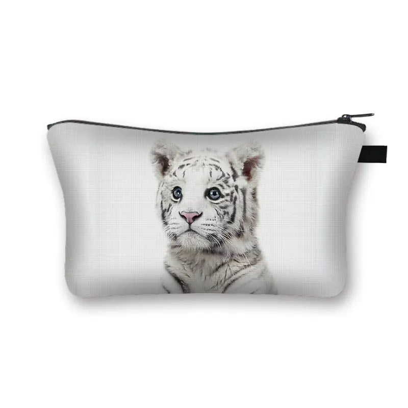 Animal Print Cosmetic Bag Women Makeup Bag Kawaii