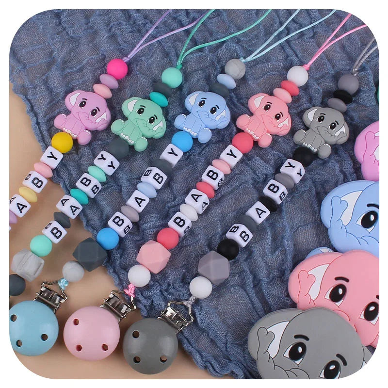Baby Personalized Name Pacifier Clip Newborn Pacifiers Holder