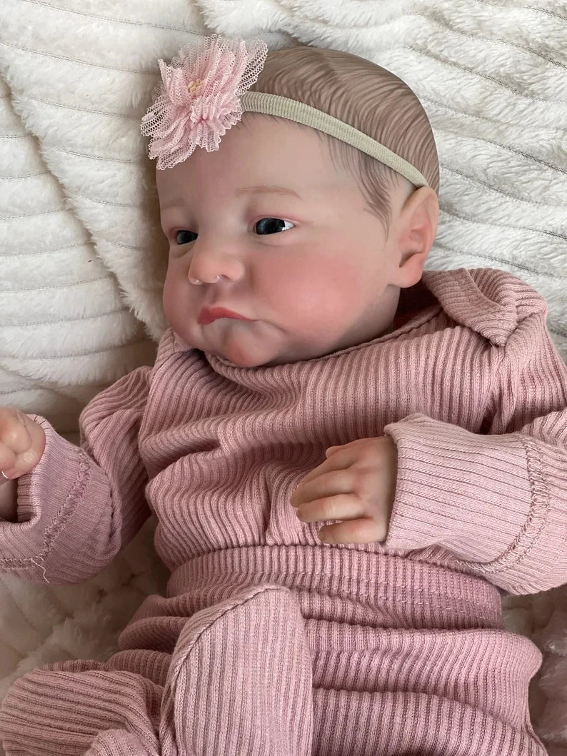 NPK19inch Awake Reborn Baby Doll Already Painted Finished