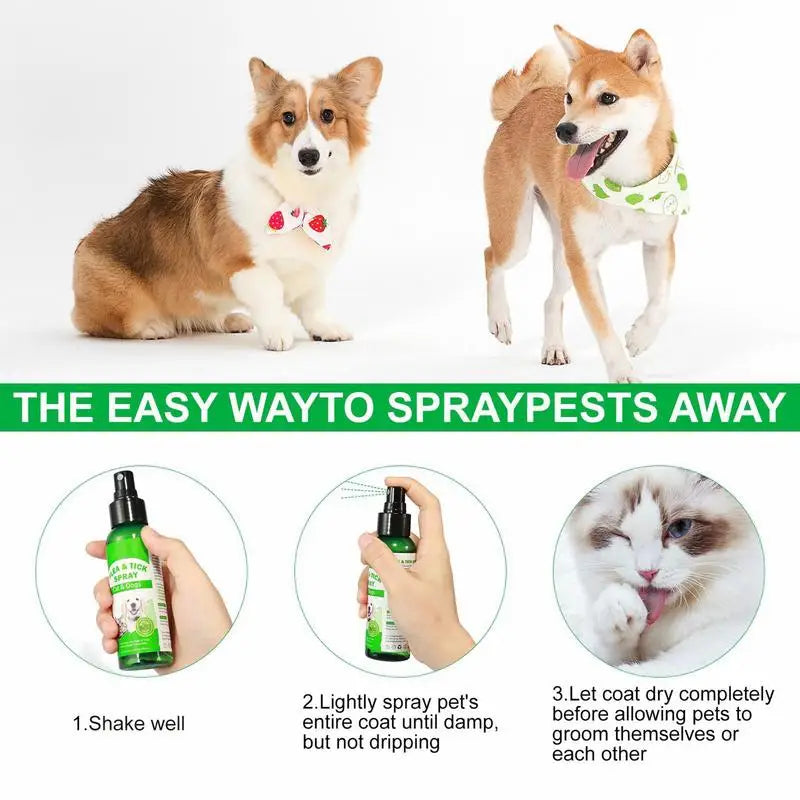 100ml Natural Pet Care Pet Skin Spray Fleas