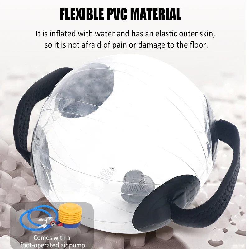 Water Filled Exercise Ball Fitness Aqua Ball Weightlifting