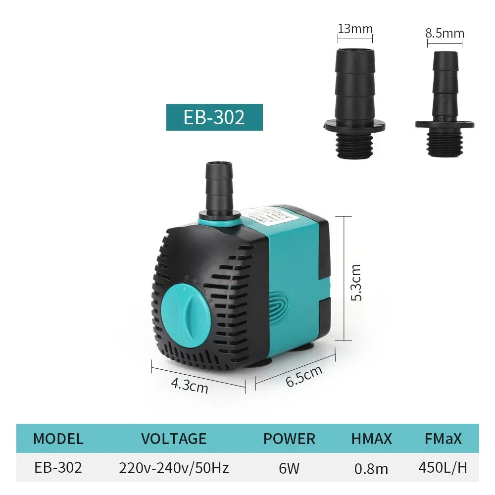 Submersible Water Pump Aquarium Accessories Fish Tanks and