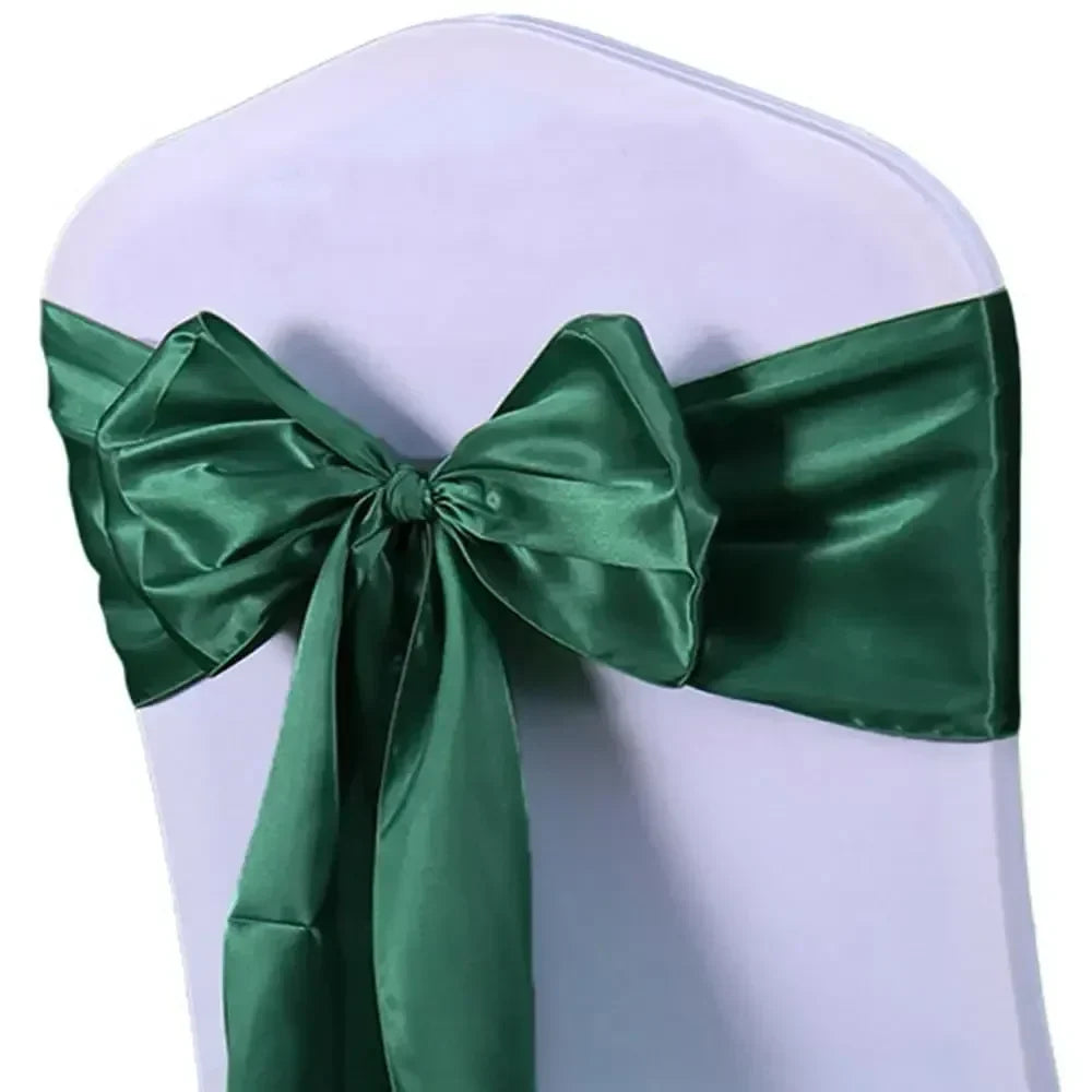 10/50pcs Satin Chair Bow Sashes Wholesale Wedding Chair