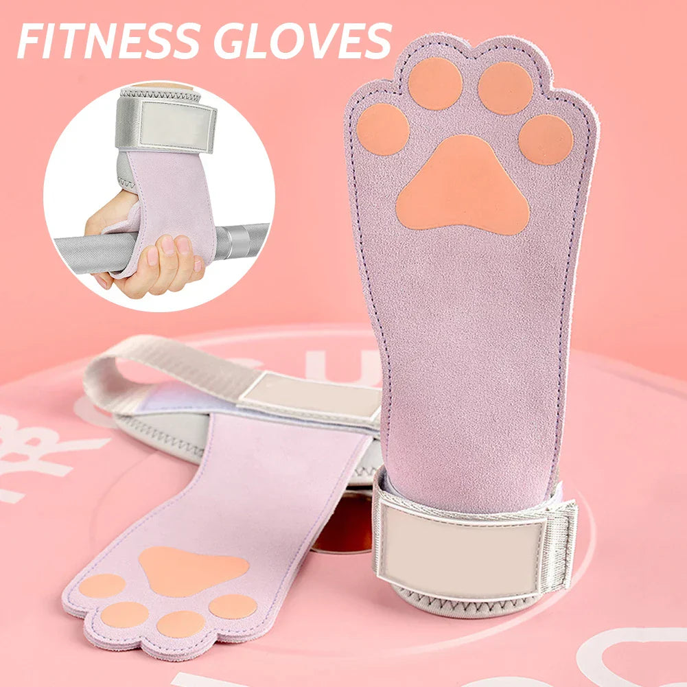 Cowhide Gym Gloves Grips Anti-Skid Weight Power Belt