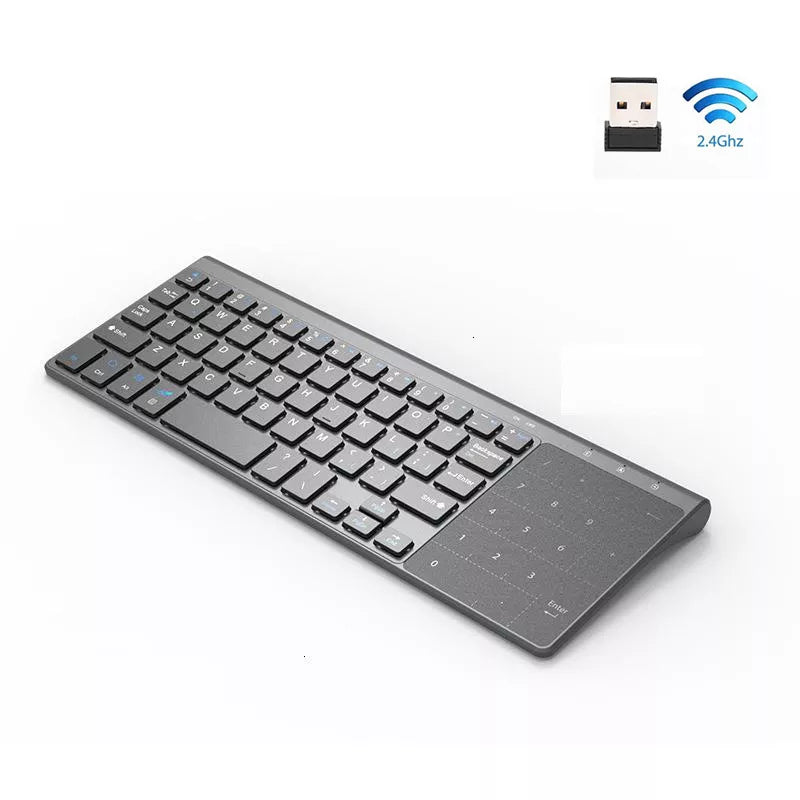 Slim 2.4G Wireless Keyboard with Touchpad Mouse Number