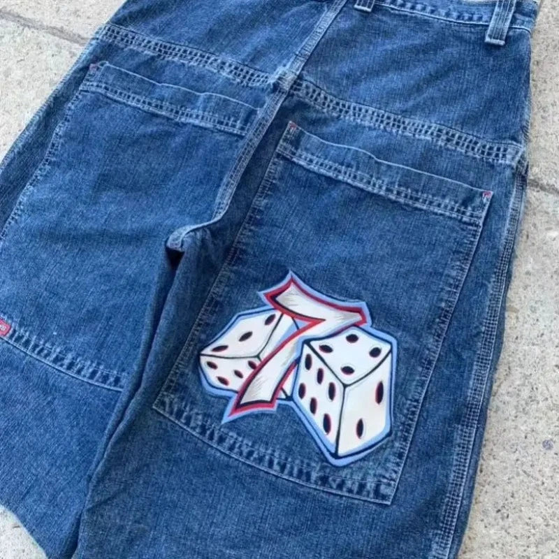 Streetwear JNCO Shorts Y2K New Harajuku Dice 7