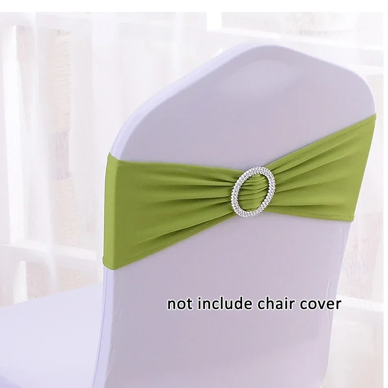 50pcs/lot Stretch Lycra Spandex Chair Covers Bands With
