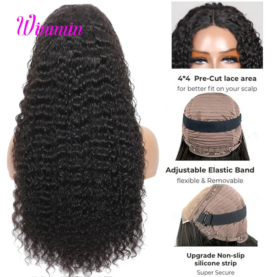 13x6 HD Lace Frontal Wigs Deep Wave Glueless