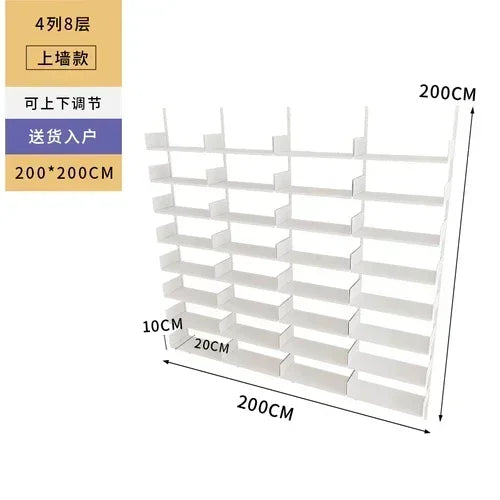 Metal Display Bookcase Magazine Rack Wall Modern Bookcase