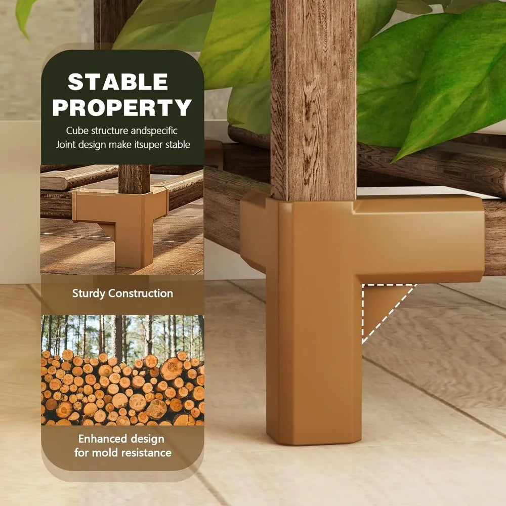 Flower Pots Stand, Indoor Corner Plant Shelf Outdoor