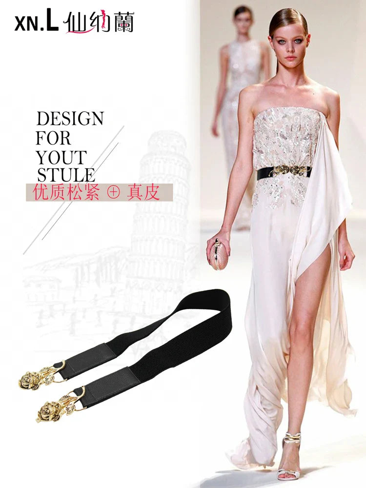 New style with skirt decoration retro elastic elastic