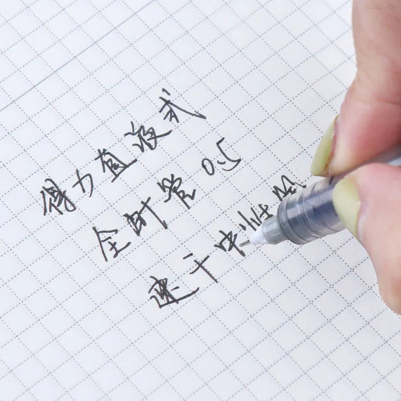 6Pcs/Set Quick-Drying 0.5mm Roller Pen High Capacity Black/Red/Blue