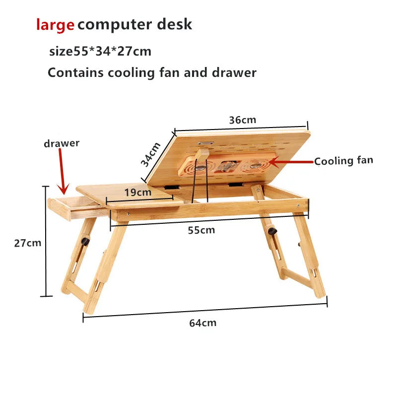 Cooling Fan Laptop desk Portable Adjustable Foldable Computer
