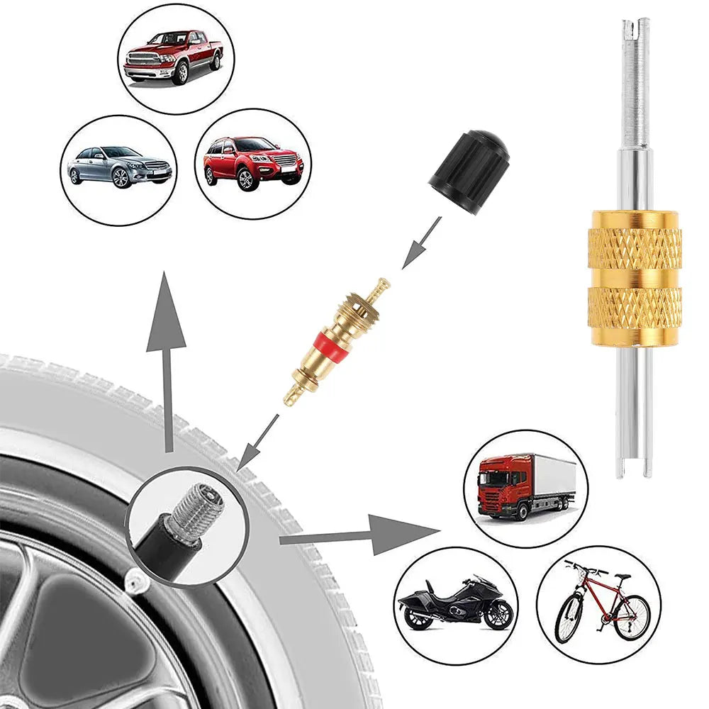33Pcs Tire Valve Stem Puller Kit Car Motorcycle
