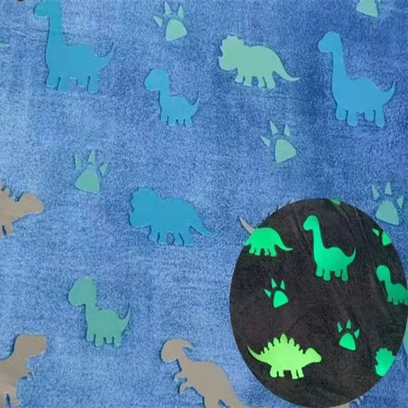 Glow in The Dark Throw Blanket Luminous Unicorns