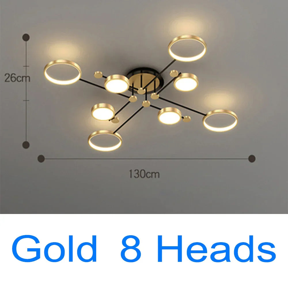 Modern Pendant Light LED Nordic Lamp Gold Black