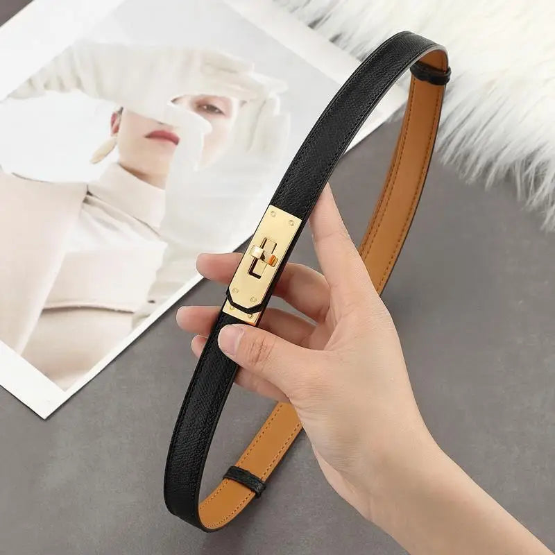 High Quality Ladies Girls Leather 1.8cm Designered Women