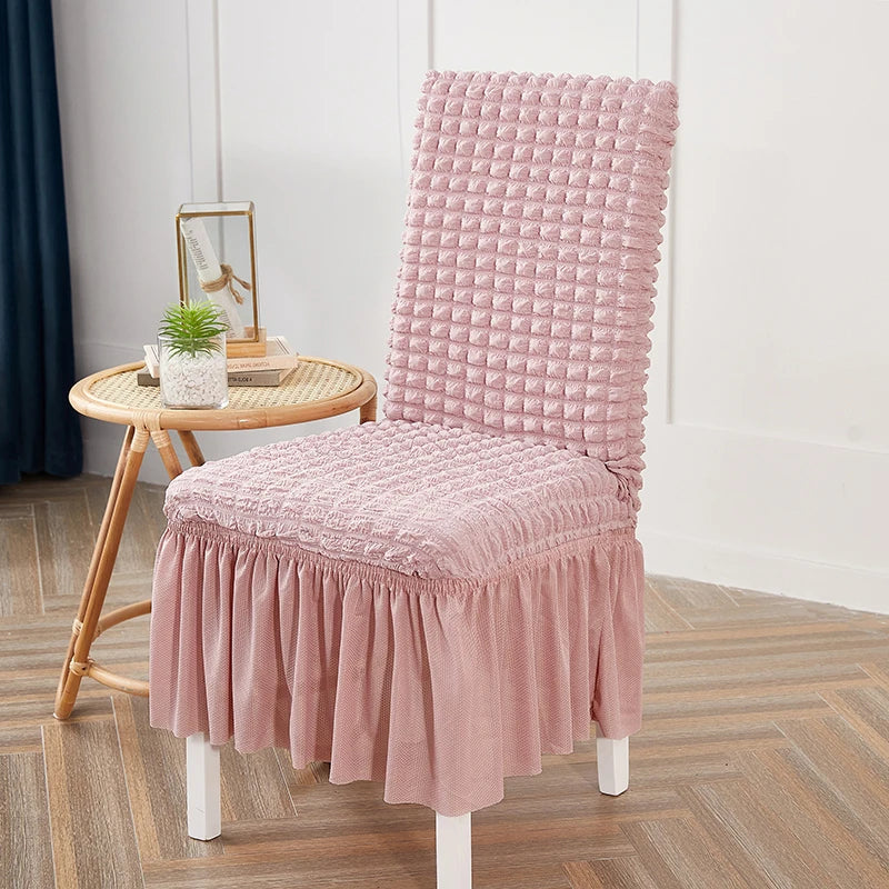 high quality Seersucker chair cover for dining room