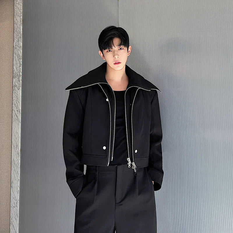 NOYMEI Short Coat Black Deconstructed Design Black Short