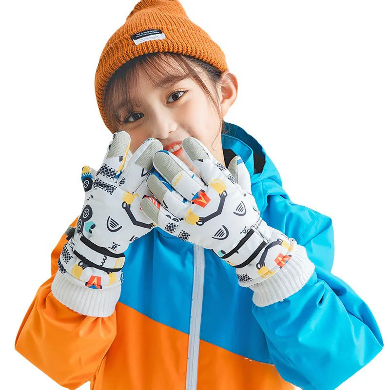 Winter Children Gloves for Boy Girl Cute Printed