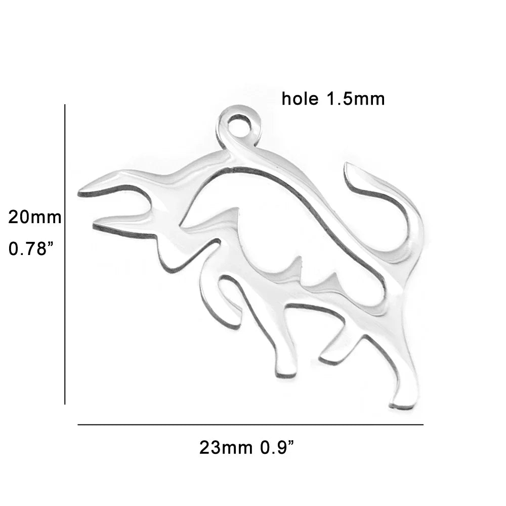 10pcs I Love My Cat Dog Animals Stainless