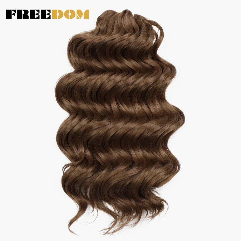 FREEDOM Deep Wavy Twist Crochet Hair 16 Inch