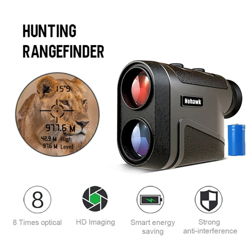 Nohawk Multifunctional Golf Laser Rangefinder Telescope with Flag-Lock