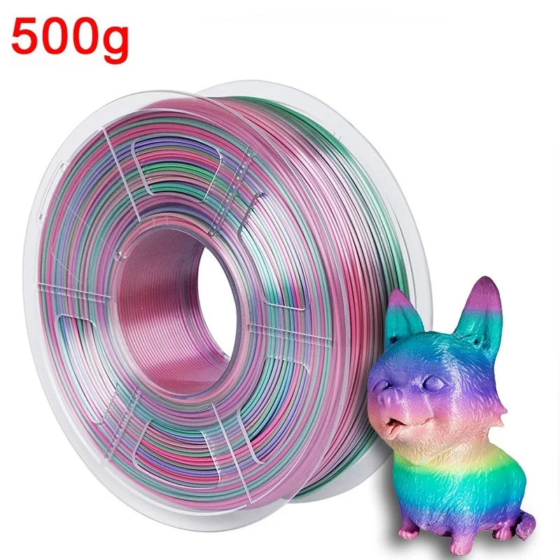 Silk PLA Rainbow Filament 1.75mm 3d Printer Filaments