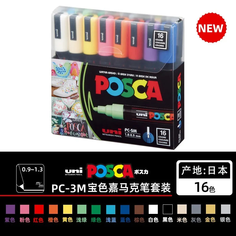 Uni Marker Pen, PC-3M Acrylic posca marcadores permanent