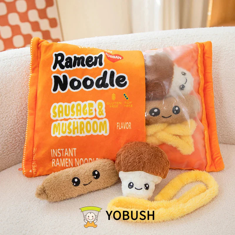 Cartoon Ramen Puff Cookie Bag Bubble Tea Plush