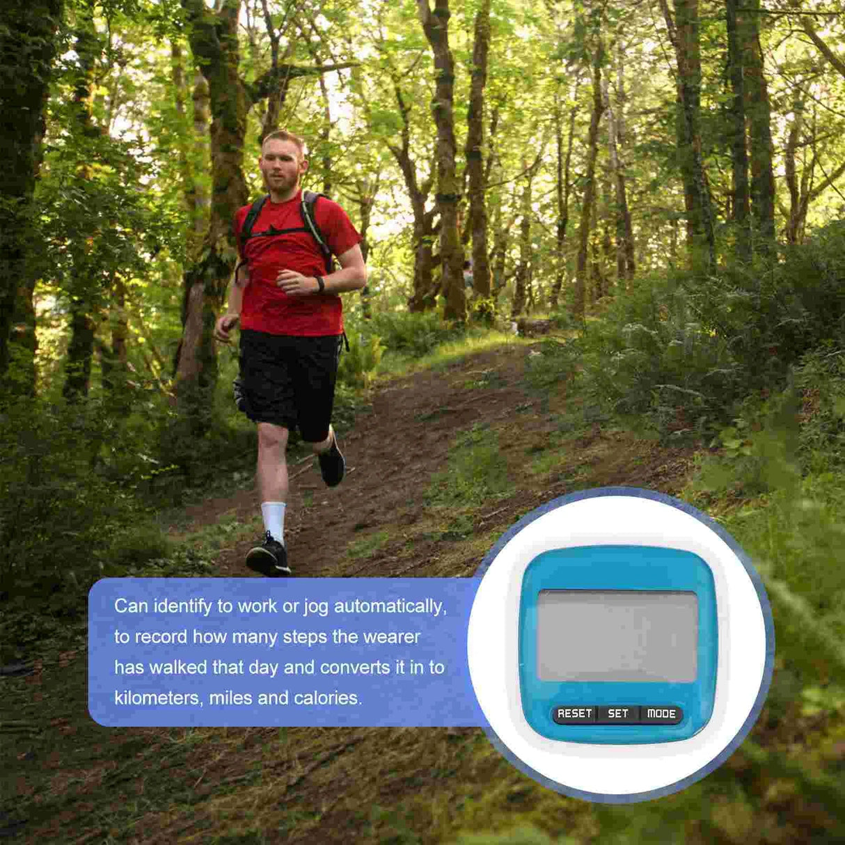 1PC Digital Pedometer Portable Step Counter Walking Distance