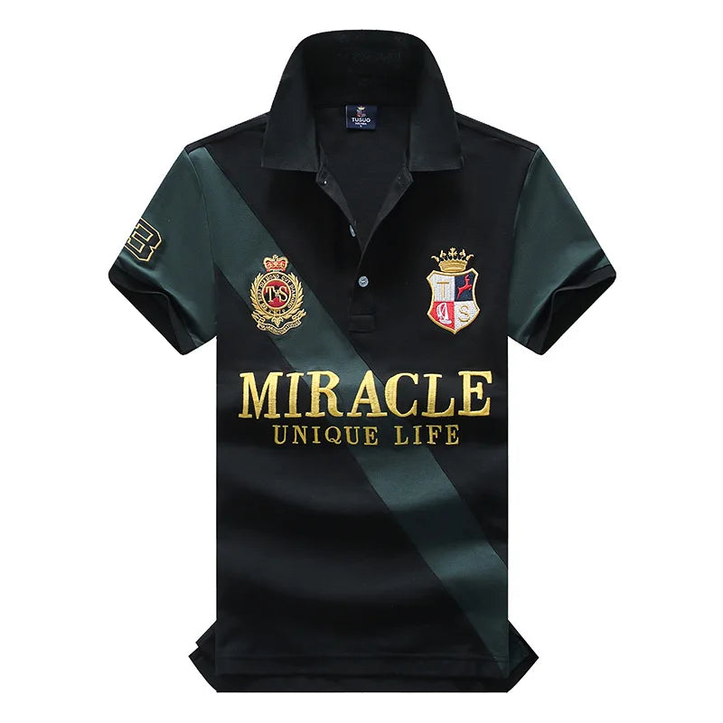 Summer High Quality Embroidery Polo Shirt Men Business