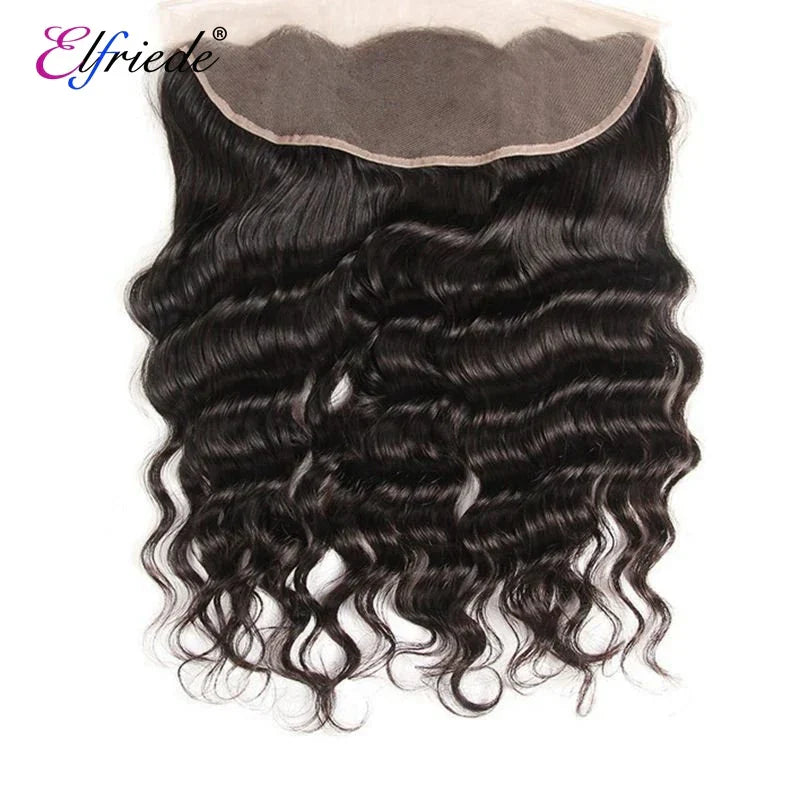 Elfriede Natural Black Loose Deep Wave Bundles with