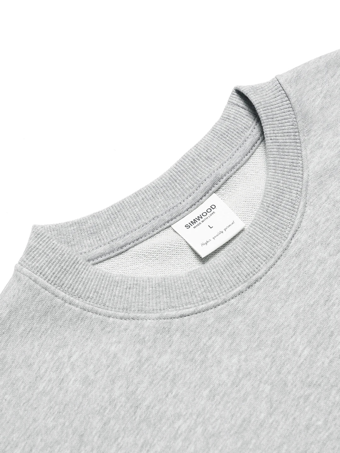 SIMWOOD 2024 Spring New Men Casual Minimalist Sweatshirts