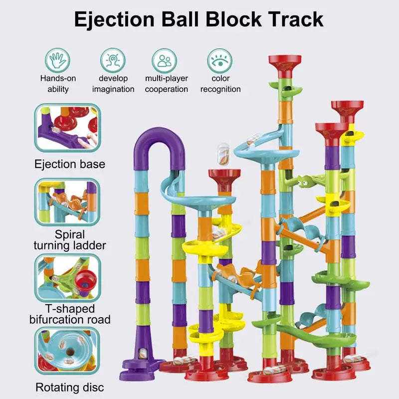 Marble Run Set Maze Race Building Blocks 3D