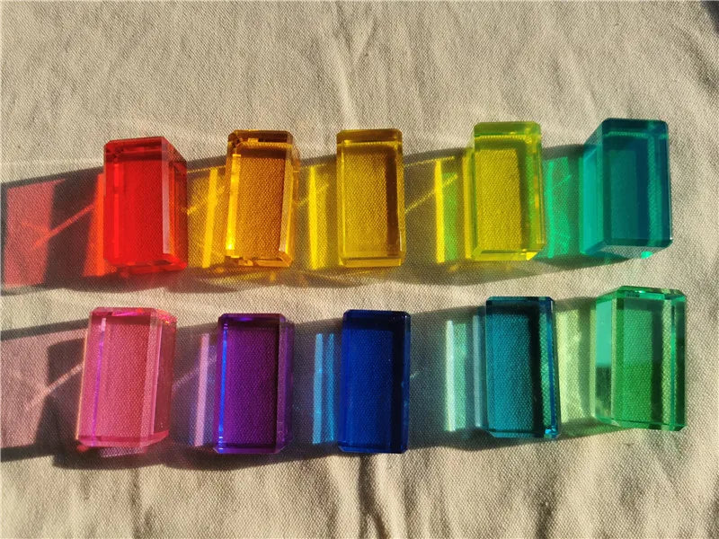 New Design Montessori Toys See Through Rainbow Lucite