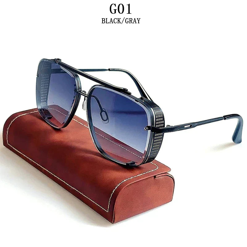 Vintage Steampunk Sunglasses Men Punk Oversized Sunglasses Women