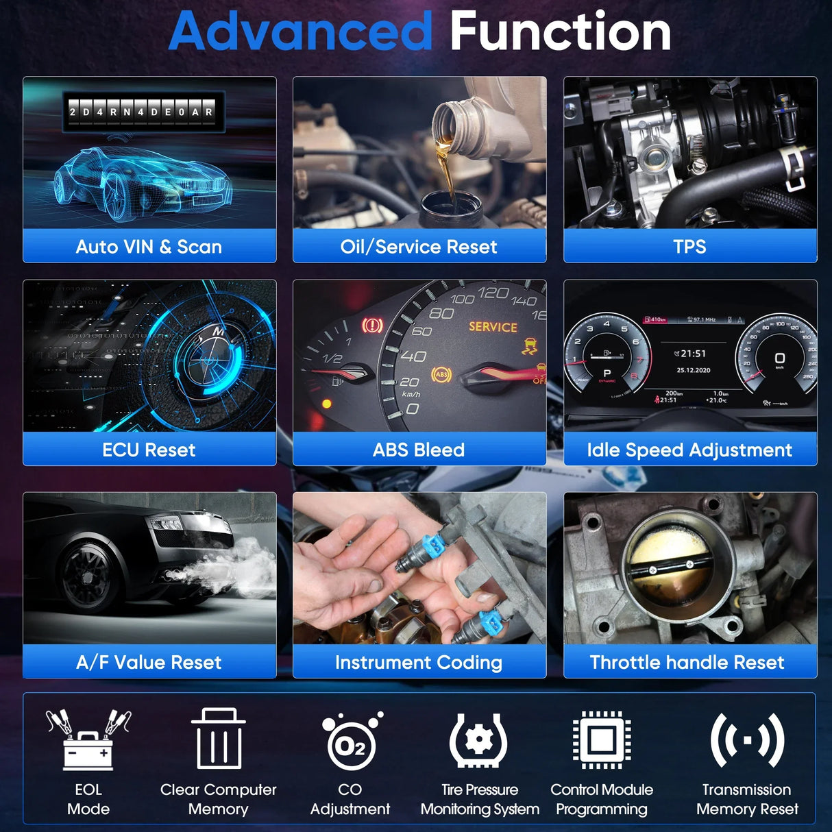 ANCEL MT700 OBD2 Motorcycle Scanner Full System Diagnostic