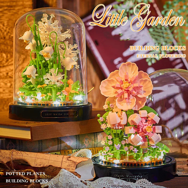 Diy Micro Flower Building Blocks Mini Bricks Particles