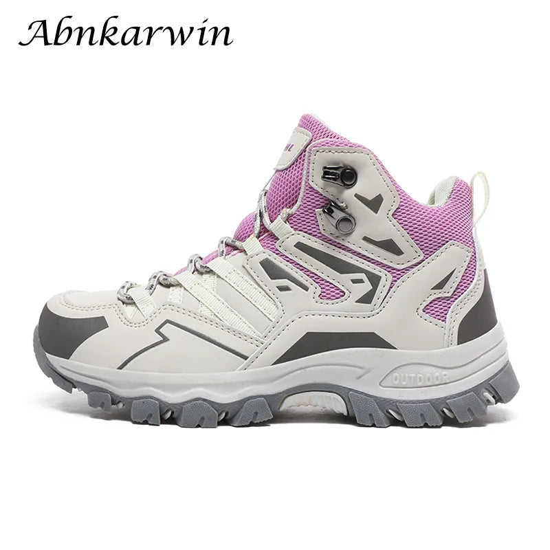 Outdoor Women Ankle Hiking Boots Trekking Shoes Mountain