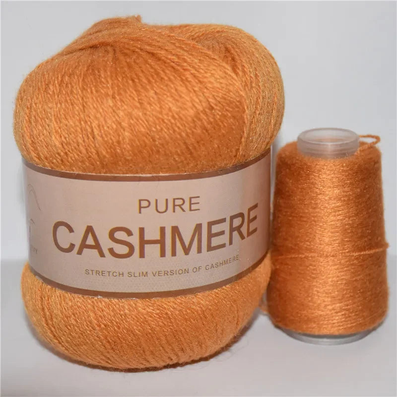 Pure Natural Mongolian Cashmere Yarn Crochet Lana para