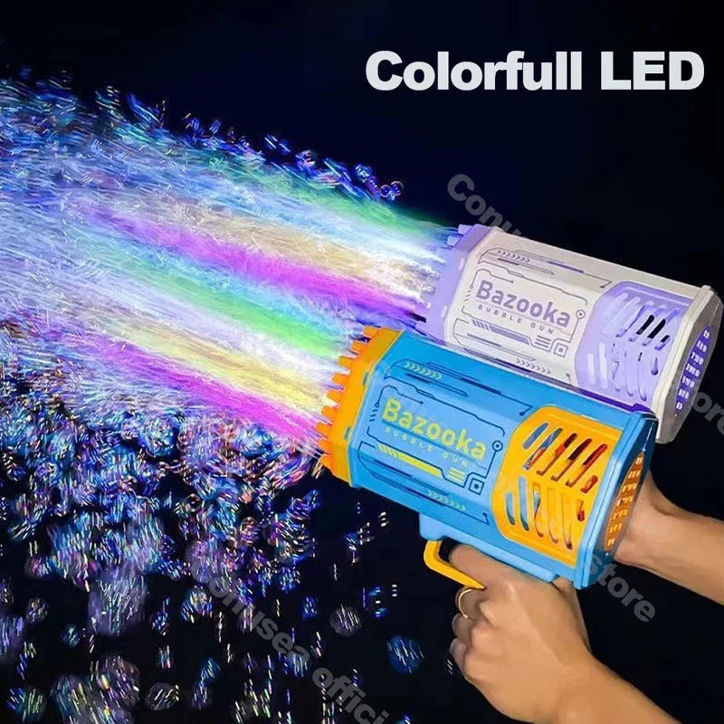 Soap Bubbles Gun Rocket 69 Holes Bubbles Machine