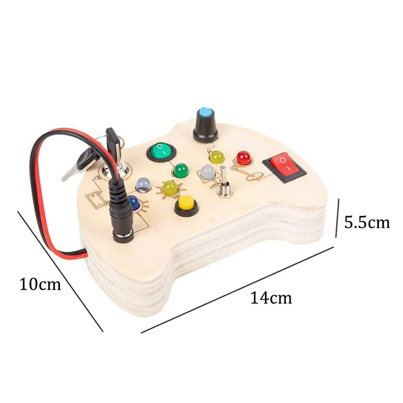 Children Busy Board Montessori Toys Wooden With Led