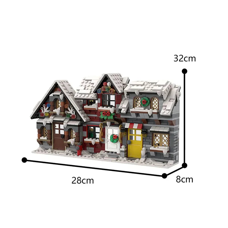 MOC Christmas Winter Village Cafeby Building Holiday Cottage