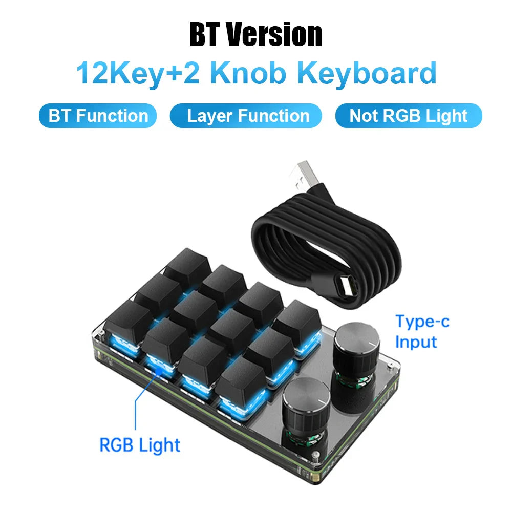 Programming Macro Custom Knob Keyboard RGB 3 Key