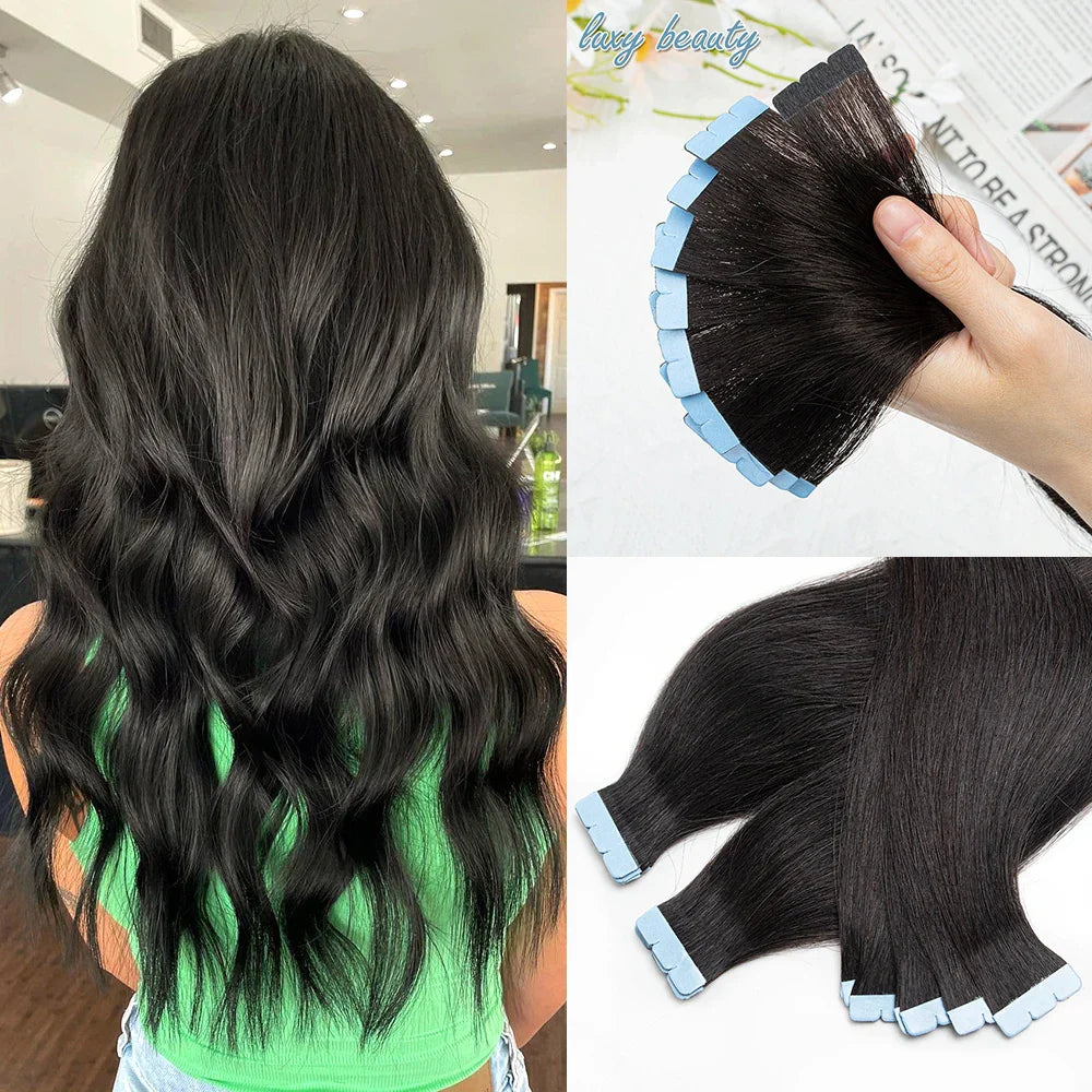 Mini Tape in Human Hair Extensions Double Side