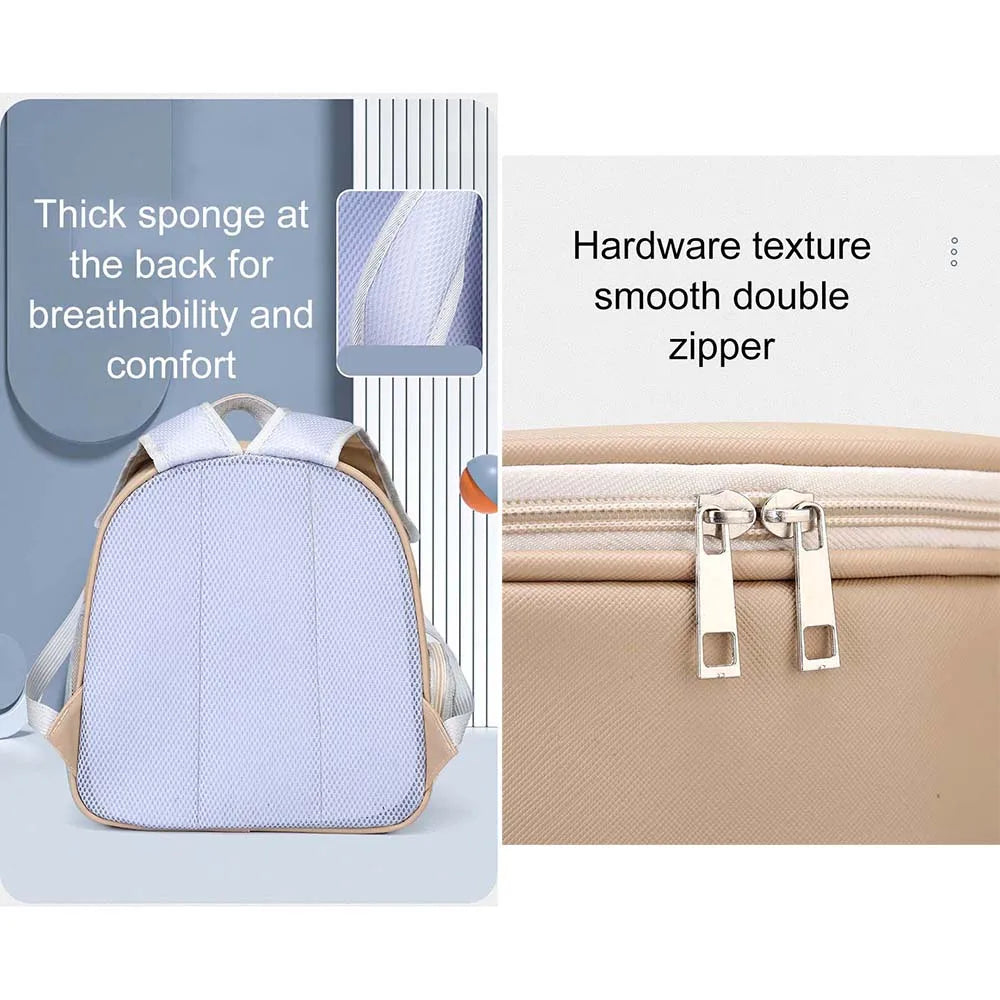 Cat Carrier Bag PU Portable Travel Outdoor Backpack